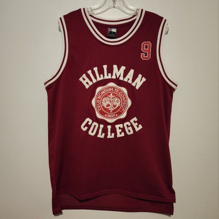 Vintage Hillman College Basketball Jersey - Maroon/White - Size L - Wayne #9