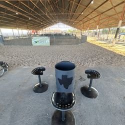 Bar Stools With Fire Barrel 