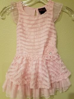 Girls size 3T pink shiny dress