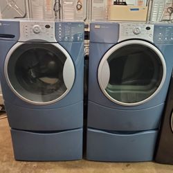 Kenmore Washer & Electric Dryer W/ Pedestals 