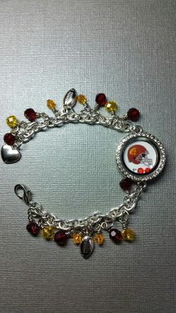USC Trojans Football Personalized Charm Bracelet