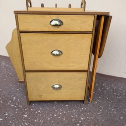 Vintage Portale Folding Desk And Filing Cabinet Combination 
