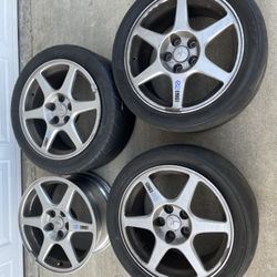 4 - 255/40r17 5x114.3 5x4.5 Stock enkei Mitsubishi Lancer Evolution VIII g35 G37 Q50 Wrx Sti Camry Accord Civic Wheels Rims !