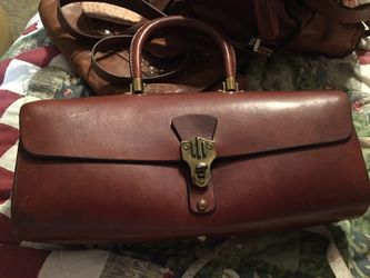 Brown leather purse
