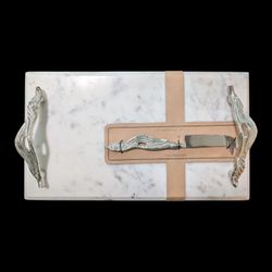 Marble Cutting Board with Cheese Knife