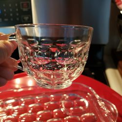 Vintage Federal Glass Clear Snack Trays