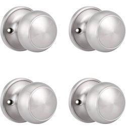 Square Door Knobs Brushed Nickel, Half Dummy Door Handles For Sale $13.00 50%+ OFF Retail $26.24