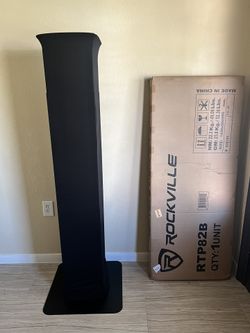 Rockville 8 ft. Adjustable Black Totem