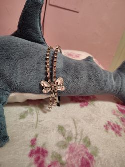 Crystal Bow Headband Dangling Diamonds 