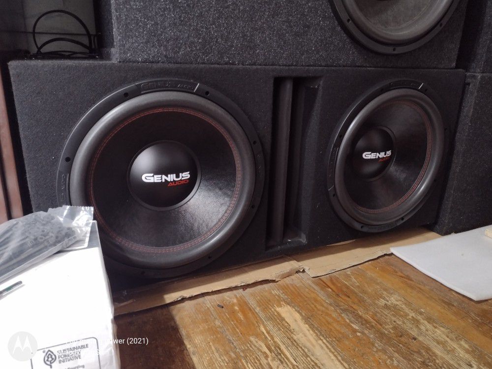  New 15" Genius Audio N8 Nitro Series Subwoofers + New Twin Port Box
