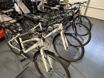 4 Infinity bikes and bike rack