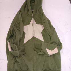 Star Green Hoody Jacket
