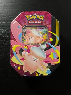 Pokemon TCG Mega Clefable EX Tin Mega Evolution Factory Sealed 1 Box