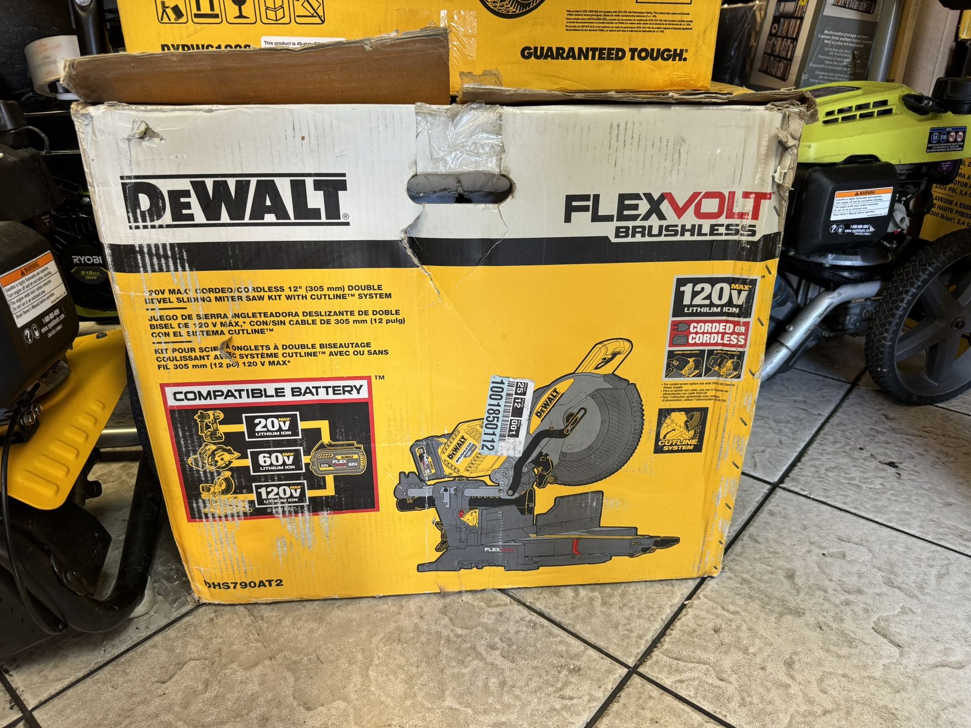 60V Lithium lon 12 in. Cordless Sliding Miter Saw Kit with 9.0Ah Battery Pack