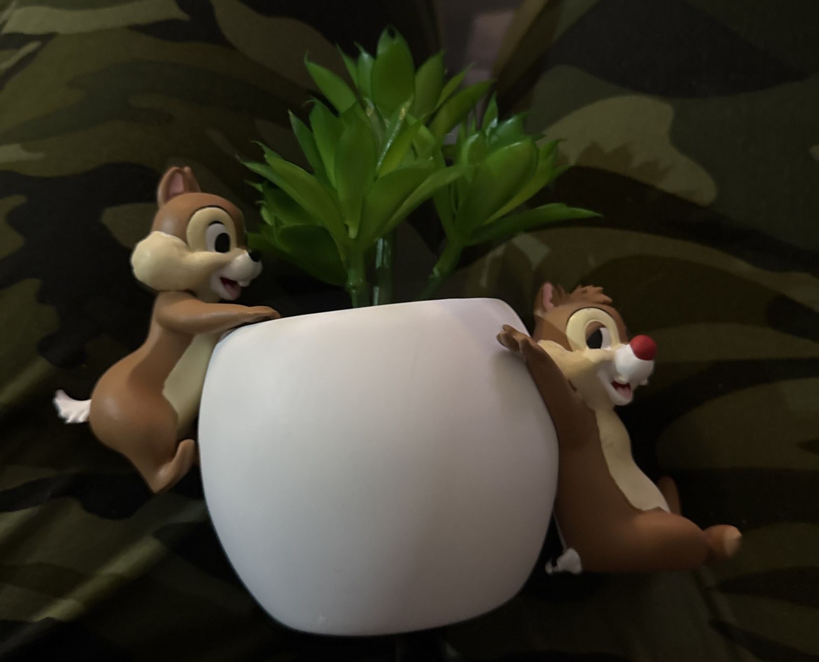 Disney Park 2023 Critters Chaos Planter Chip And Dale Succulent Faux Pot Plant