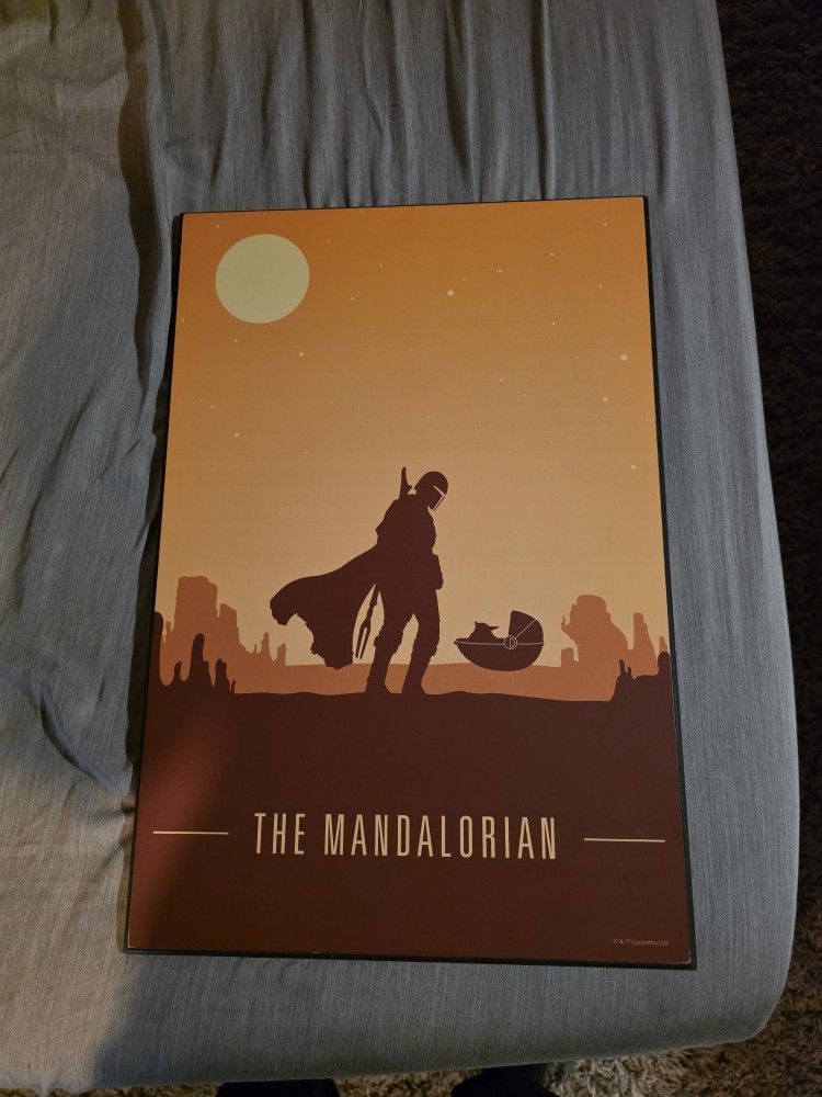 Mandalorian Wooden Sign 13x19 