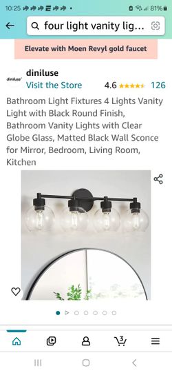 Bathroom light.
Fixture and vanity four lights