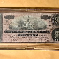 1864 $20, (1) 1863 $5 & (1) 1864 (5) Confederate Notes