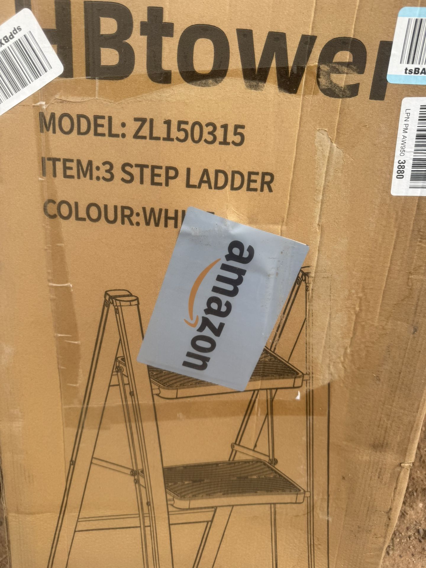 Brand New White Folding Ladder