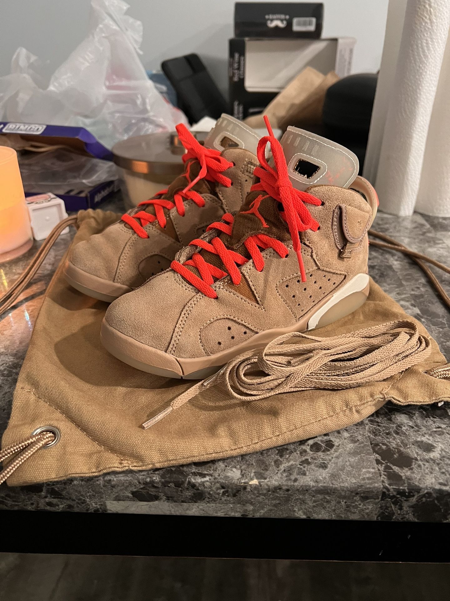 Travis Scott Air Jordan 6 Khaki 2y Kids