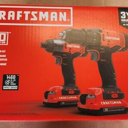 CRAFTSMAN V20 MAX Cordless Drill and Impact Driver (TOOLS ONLY) 
