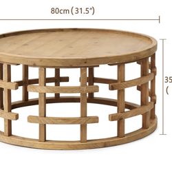 Handcrafted Wooden Coffee Table 