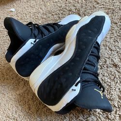 Air Jordan 13 "City of Flight" Size 7Y (Mens 7) - Black, White & Gold - Good Condition