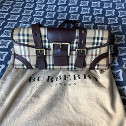 Burberry Hand Bag Purse With Cloth