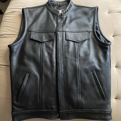 Leather Motorcycle Vest