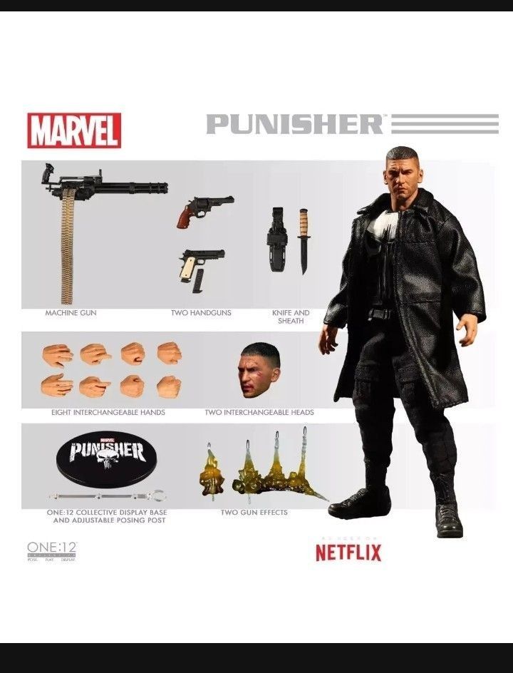 New 2019 Mezco Netflix Marvel Punisher, Marvel Rivals $225 price