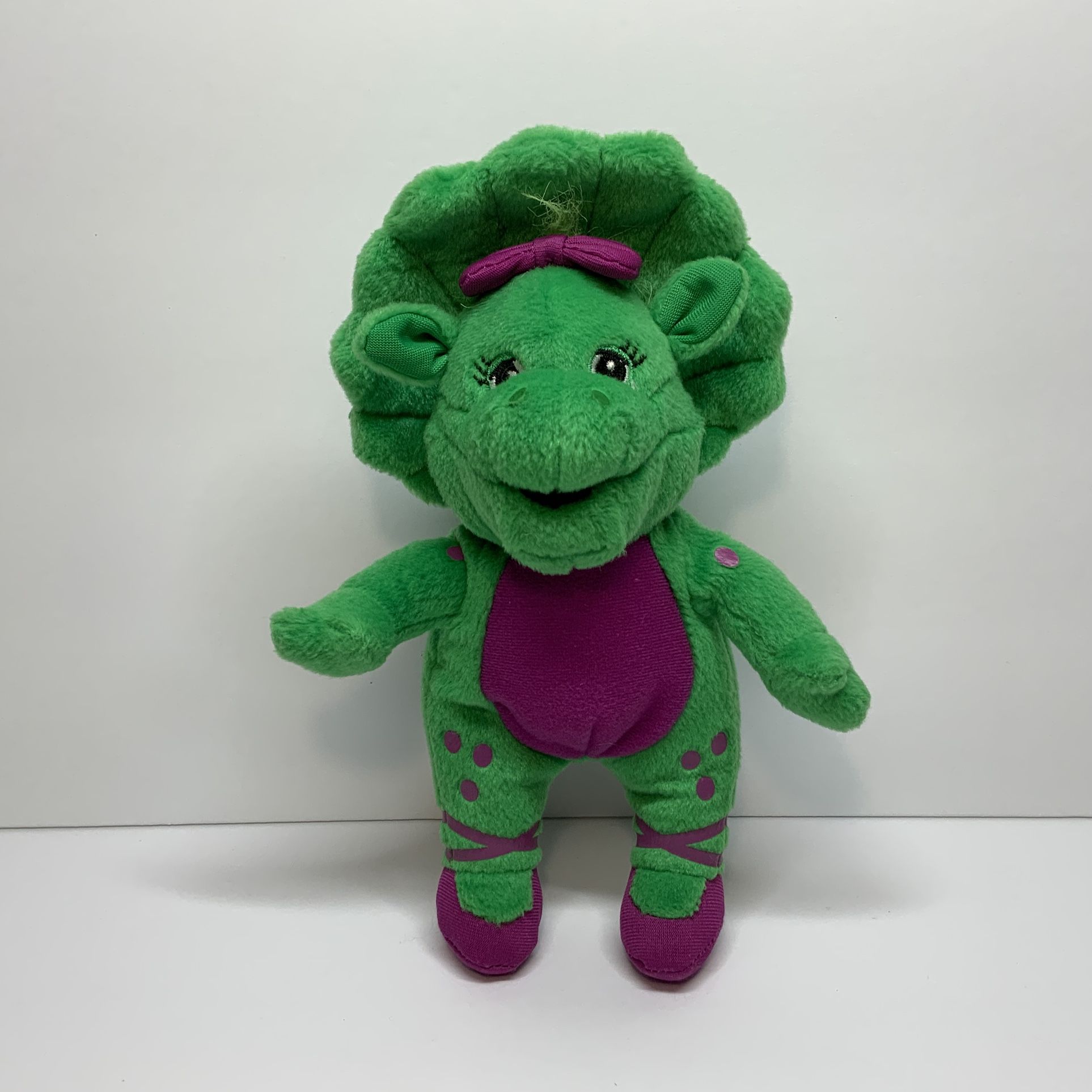 2007 Jakks Pacific Barney 9” Baby Bop Stuff Plush Toy Dinosaur Doll Lyons Group