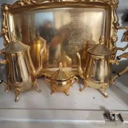 Gold Coffee Or Tea Set