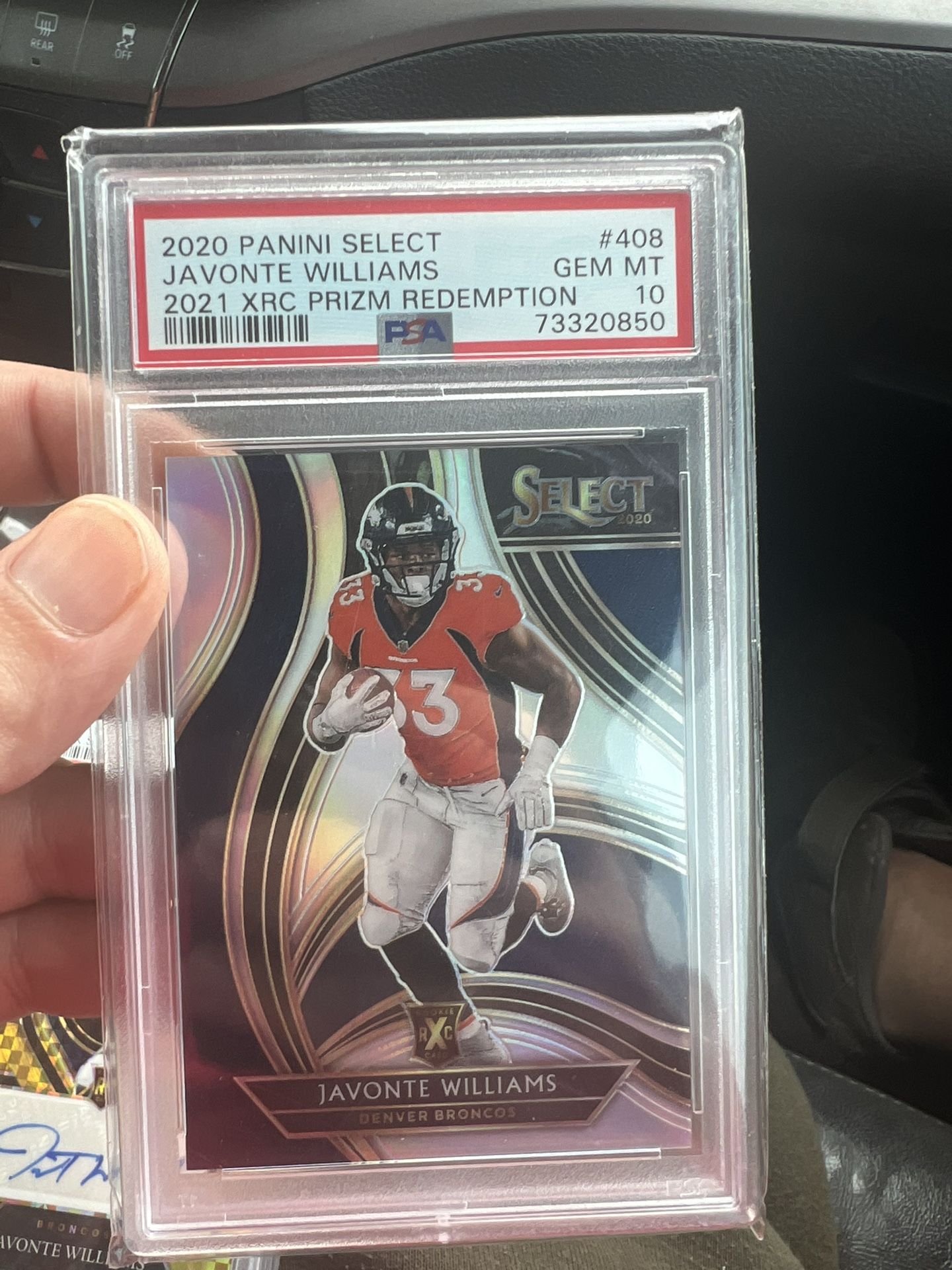 Javonte Williams XRC PRISM PSA 10
