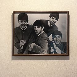 Vintage Beatles Framed Poster