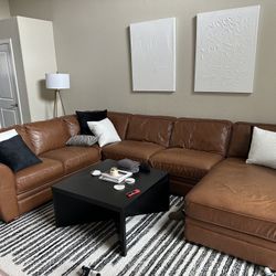 Large Leather Sectional Couch