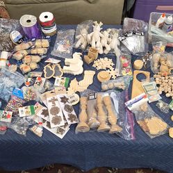 Arts and crafts lot.  Many items still in packaging