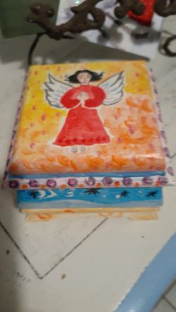 Hand Painted Wooden Box
