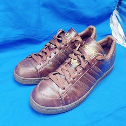 *Rare* Adidas Abdul Jabbar Kareem Lo Brown Leather 2005 Sz 8.5 Limited Edition