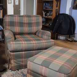 Over Stuffed Chair & Ottman