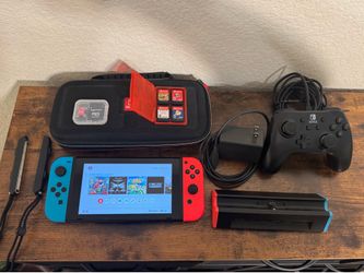 Nintendo Switch Bundle – Pro Controller, 4 Games, 128GB SD Card & Case
