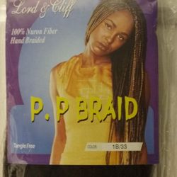 Lord & Cliff P. P Braid Jumbo Hair, 100% Nuron Fiber, Color: 1B/33, New

