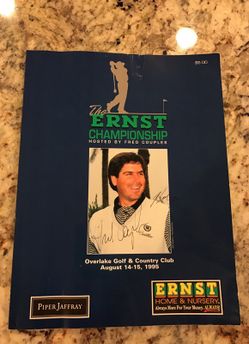 Ernst Championship Official Program 1995 Autographed by Fred Couples