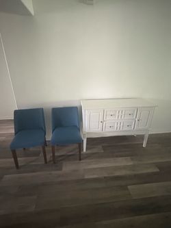 Buffet and chairs