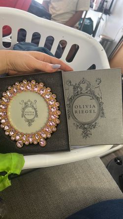 Olivia Riegel Pink Crystal Oval Picture Frame