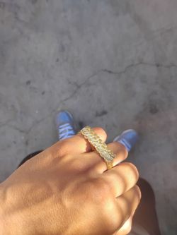 2-Finger Gold Nugget Ring