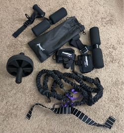 Adjustable Dumbbell Ankle Strap, Band System, Abdominal Wheel