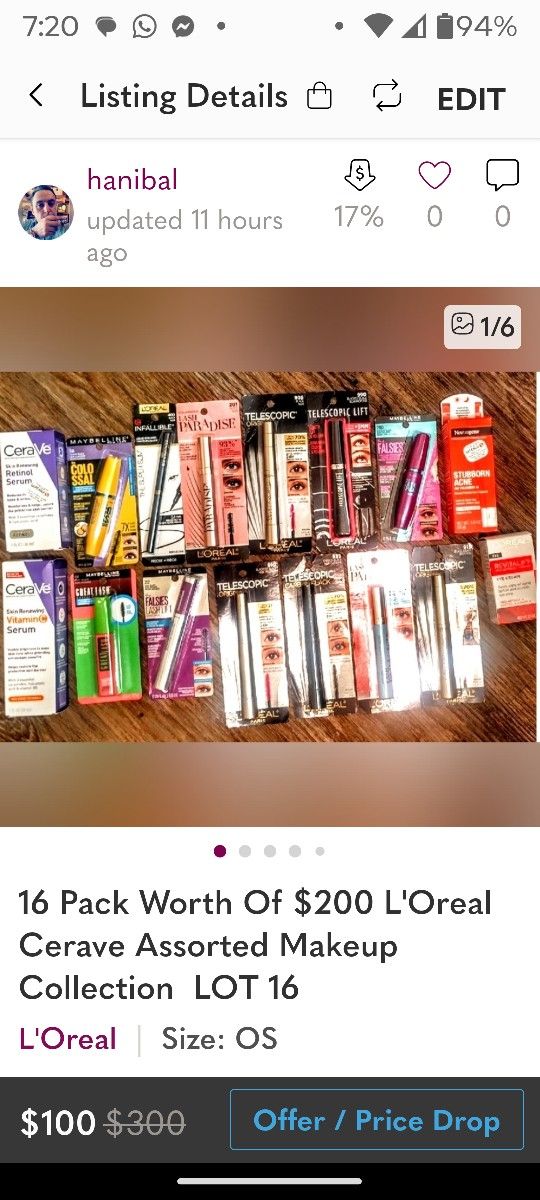 L'Oreal Pack Of 16 Pack Of Lash Paradise And More 