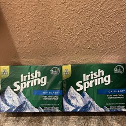Irish Spring 🍀 Icy Blast Bar Soap 🧼 8 ct Set Of 2 Packs