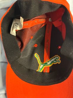 PUMA Evercat Dillon Stretch Fit Cap – Vibrant Orange with Green Logo