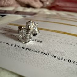 2ct Total 1ct each Moissanite 